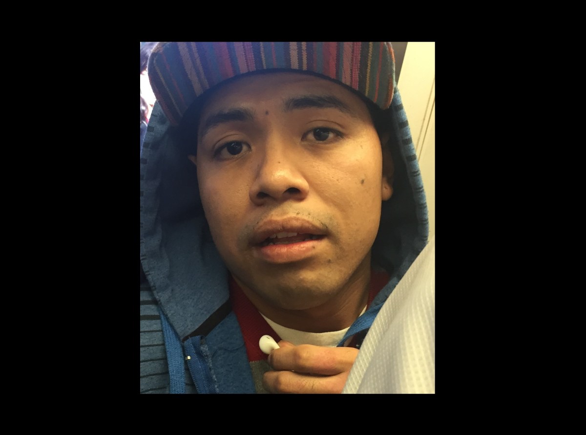 Police are looking for a 25-year-old man for forcibly touching a woman, who took his photo, on the 7 train Saturday afternoon.