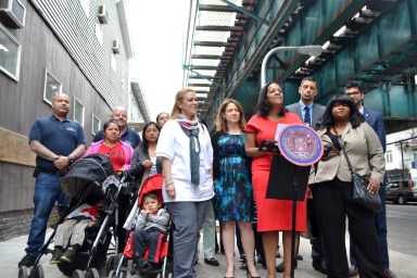 Councilwoman Julissa Ferreras and the DOT announced the installation of new lampposts and LED lights on Roosevelt Avenue, between 90th and 111th streets.