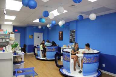 Customers enjoying fun for all ages at My Coffee Cup in Glendale