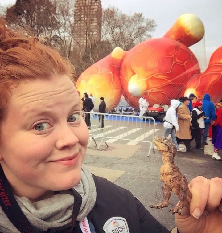 Tori Piper and Walter at the Macy's Thanksgiving Day Parade.