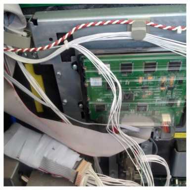 An ATM skimming device found in a gas pump on Francis Lewis Boulevard.