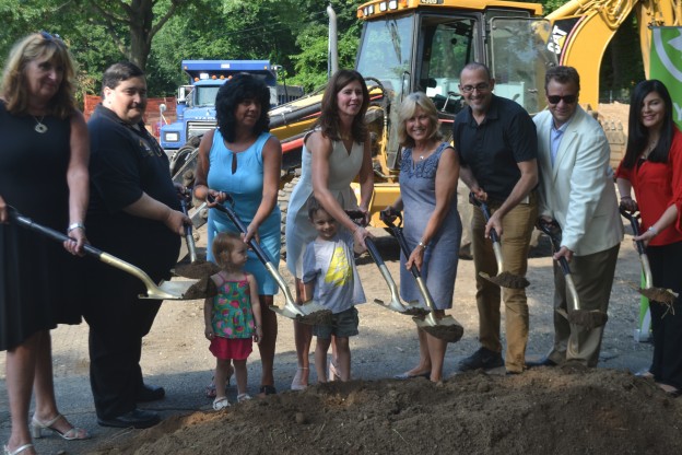 Councilwoman Elizabeth Crowley joined the Parks Department to break ground on renovations to Mary Whalen Playground in Forest Park.