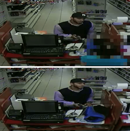 The suspect in Thursday's armed robbery of a Ridgewood drug store.
