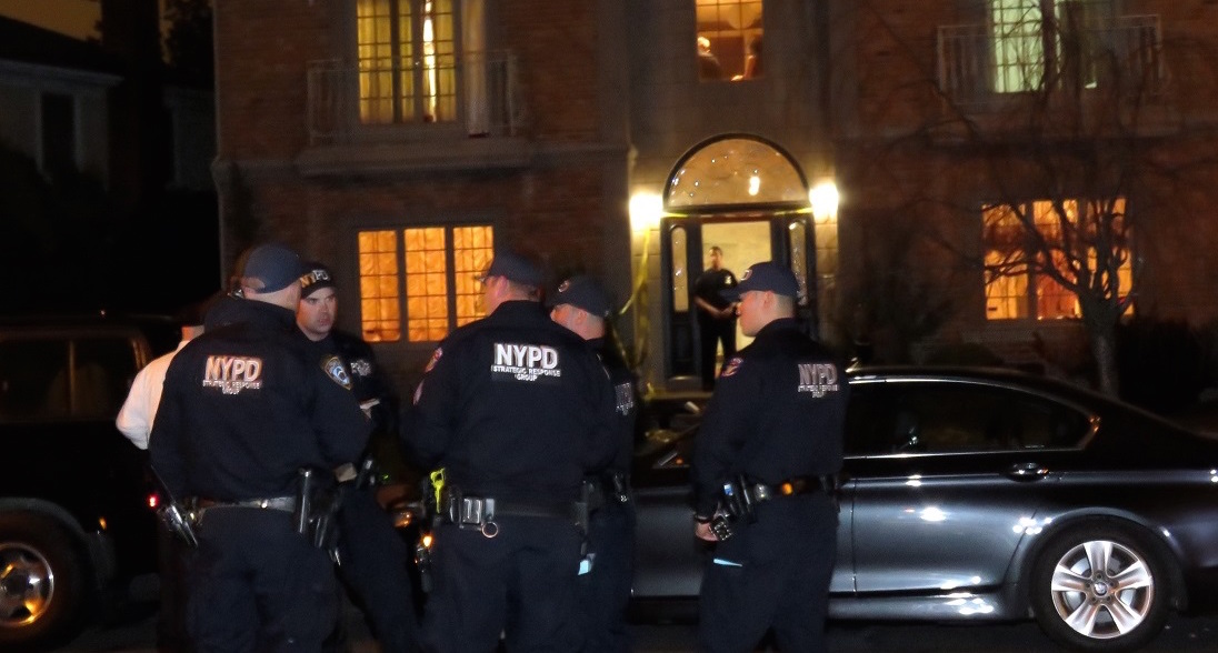 Police are investigating a double shooting outside a party at a Bayside home early Sunday morning.