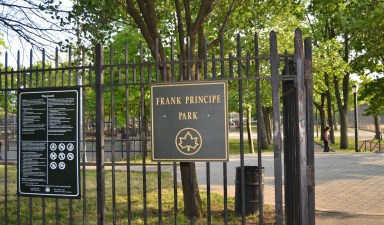 Police arrested this week a 20-year-old man who allegedly filmed men as they relieved themselves inside a bathroom at Principe Park in Maspeth.