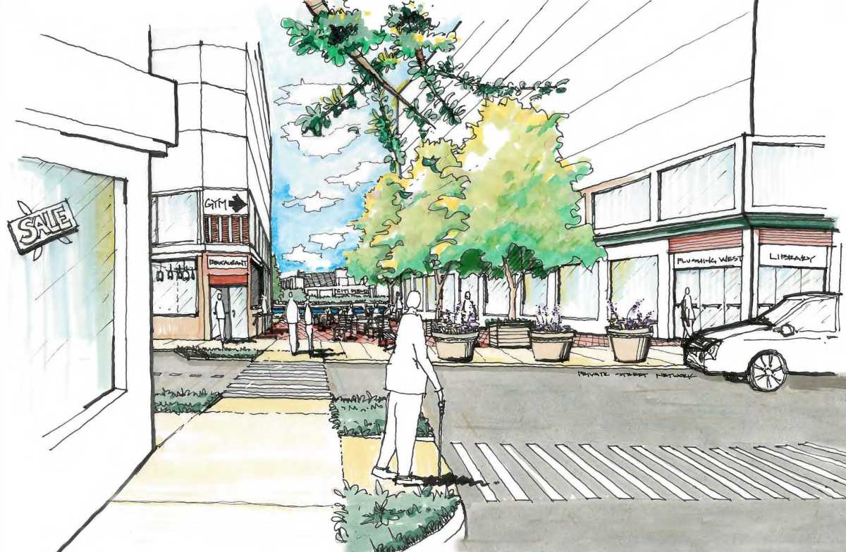 Schematic view looking west from 39th Avenue to Flushing Creek.