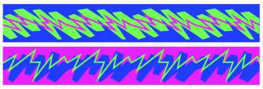 Volunteers will embark on a beautification project to paint a barrier around a bike lane in Long Island City this week with this design by Parsons graduate student Jessie Contour.