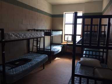 One of the yeshiva's dorm rooms.