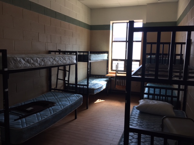 One of the yeshiva's dorm rooms.