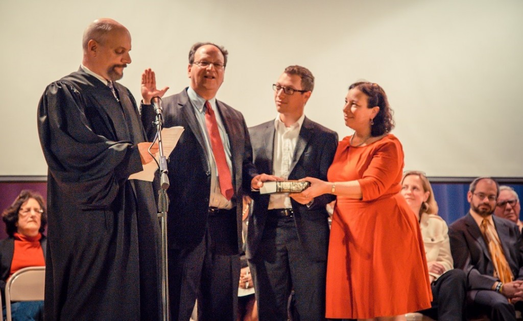 Barry Grodenchik has his family by his side as he is sworn in as the 23rd District City Council representative.