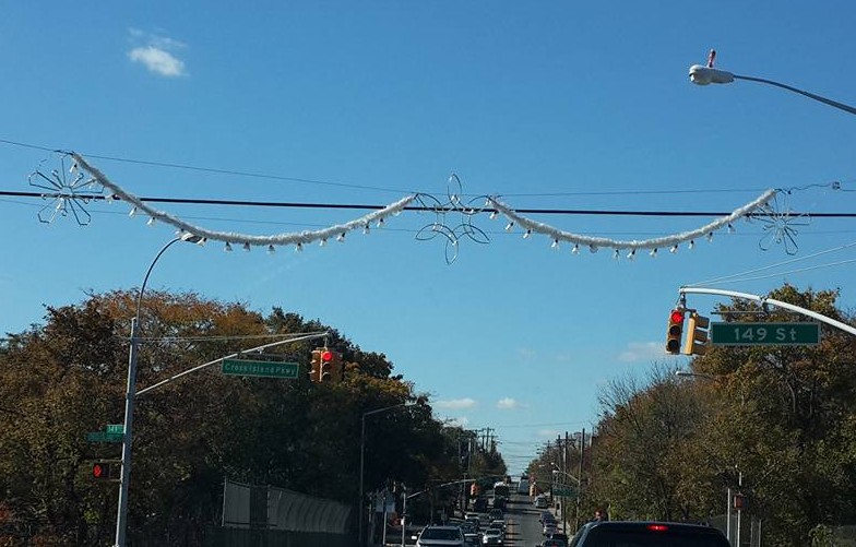 The Whitestone holiday lights were installed on Oct. 30.