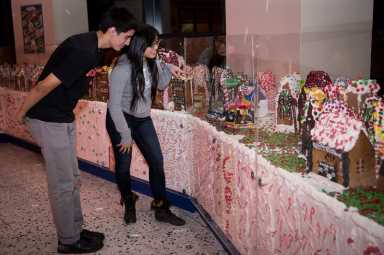 The largest gingerbread village, GingerBread Lane, opens at the New York Hall of Science this Saturday.