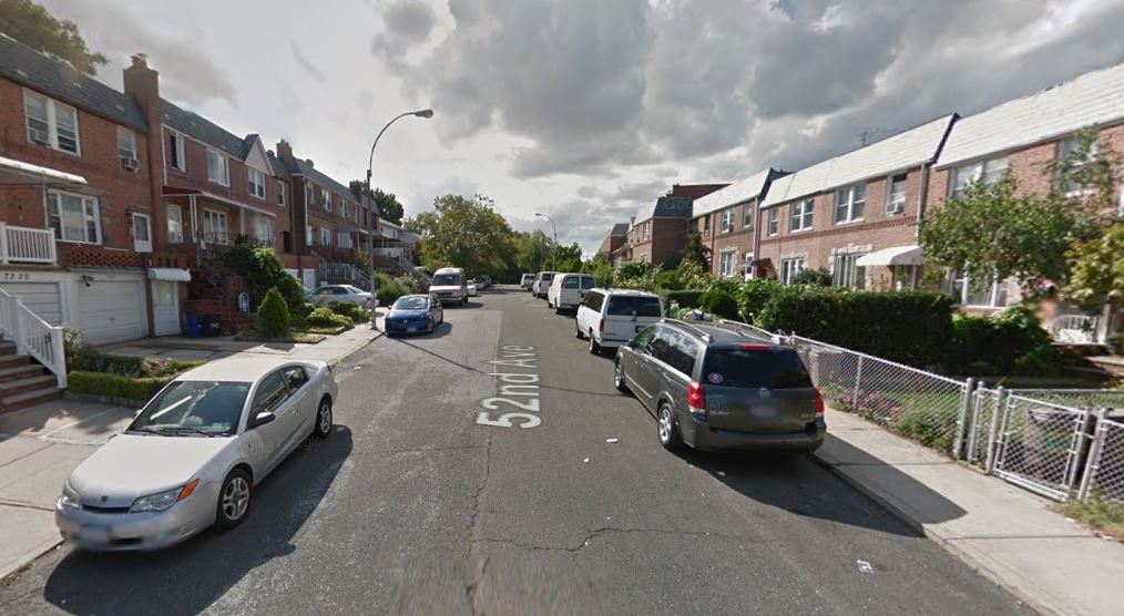 The block of 52nd Avenue between 73rd and 74th streets in Maspeth where a 68-year-old "emotionally disturbed" man barricaded himself inside his home for three hours on Thursday, according to police.