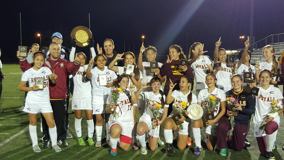 The Christ the King girls varsity soccer team won their fifth consecutive  Brooklyn/Queens Catholic High School championship by defeating The Mary Louis Academy 5-0.