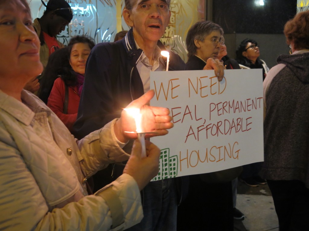 Members of the Flushing Rezoning Community Alliance at a demonstration this week.