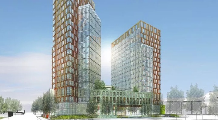 A rendering of two buildings at the Hallets Point development project, 90 percent of which is controlled by the Durst Organization, which will participate in the QNS Real Estate Conference on Nov. 19.