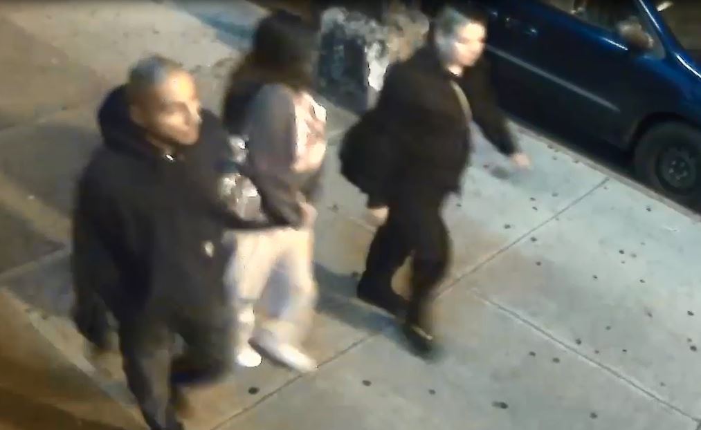 The suspect (at left) and two persons of interest wanted in connection with a recent Elmhurst shooting.