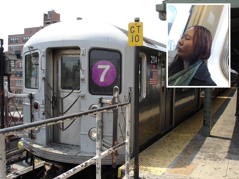 Police are looking for a woman who assaulted a female passenger on board a 7 train in Long Island City on Monday.