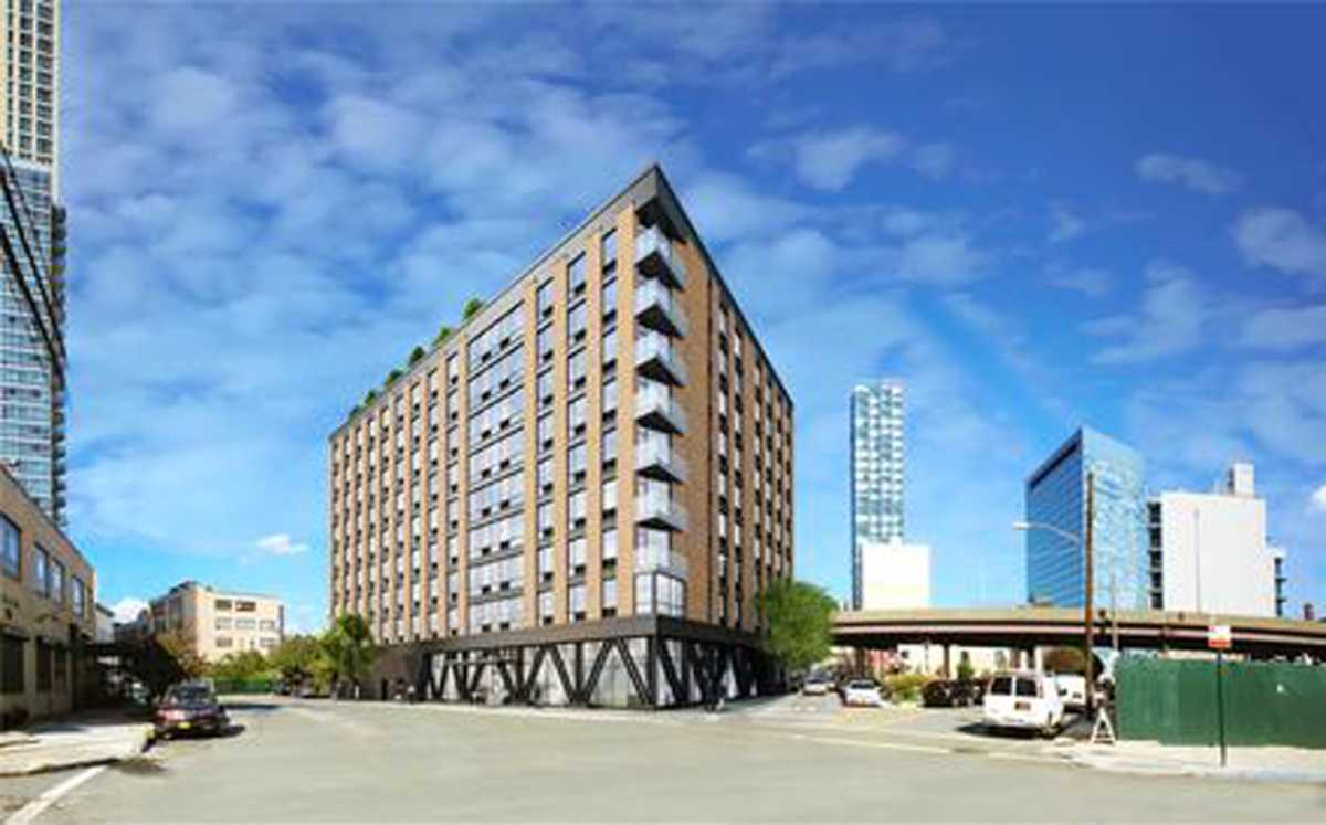 A new two-bedroom condo is on the market for just over $1.2 million at The Dutch in Long Island City.