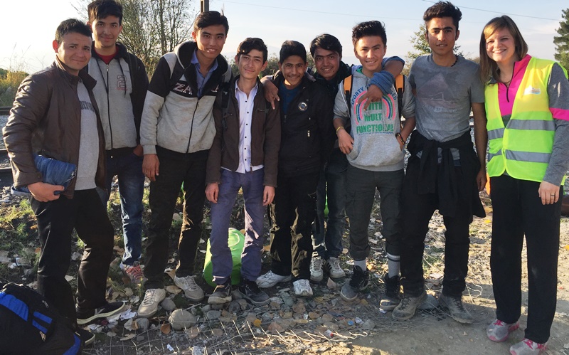 Astoria resident Lindsey Mayberry traveled to Greece to aid refugees.
