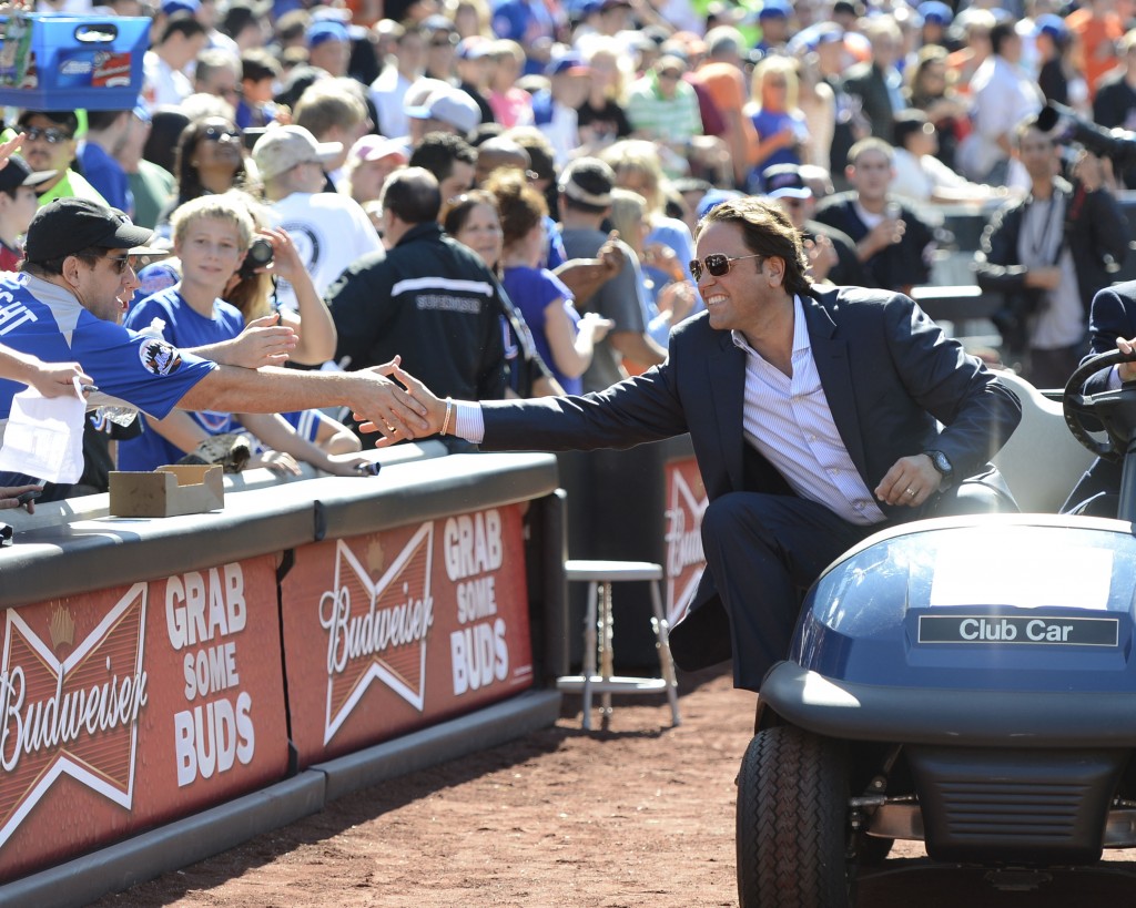 Mike Piazza pictured greeting fans at Citi Field in 2013.