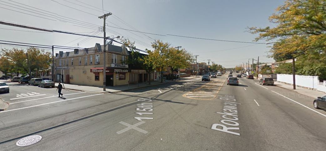 The intersection of 115th Street and Rockaway Boulevard in South Ozone Park, where a man was fatally struck by a SUV on Dec. 12, 2015.