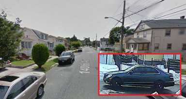 Police are looking for the getaway car involved in a shooting on 140th Avenue in Laurelton on Jan. 26.
