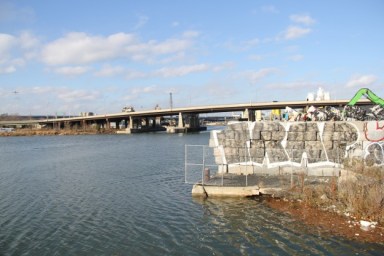 Around 1 billion gallons of raw sewage and storm runoff are dumped into a creek near Flushing Bay each year.