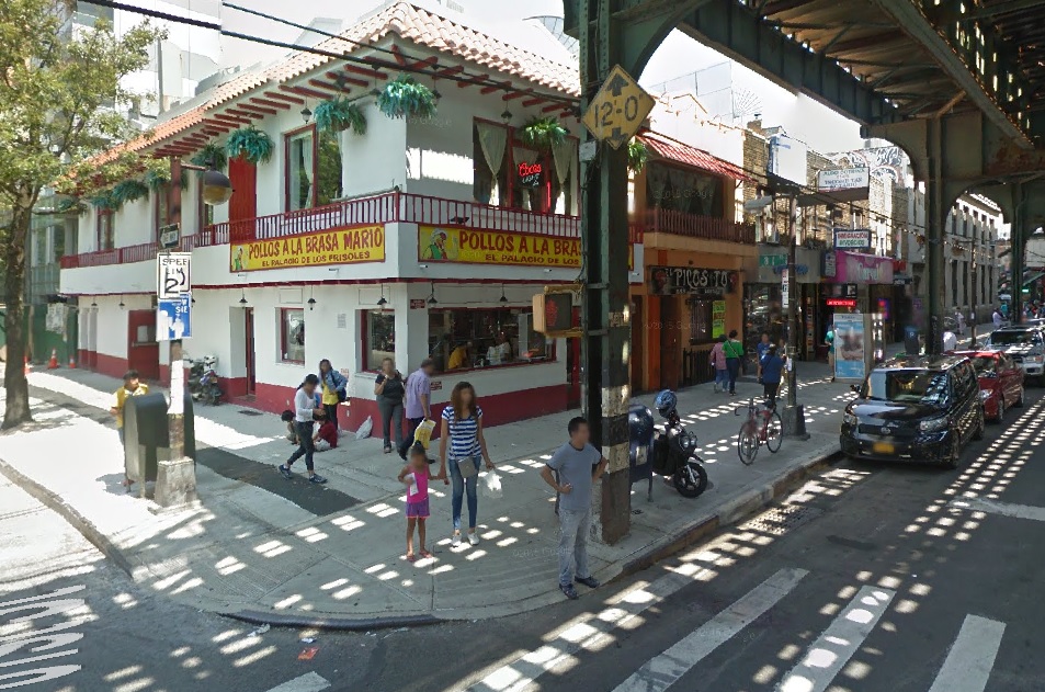 A man was robbed outside of a restaurant in Jackson Heights by men who made anti-gay remarks.