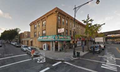 A suspect in last week's robbery of this deli in Glendale on the morning of March 16.