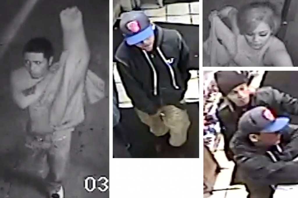 The four suspects sought for a mugging in Ridgewood on March 31.