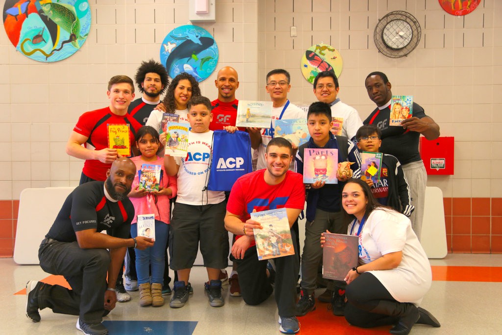 Kids and parents attended reading and exercise launch party at