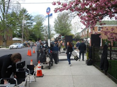 Crews for the new CBS drama "BrainDead" filmed in Cryder Point this week.