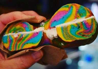 rainbow bagel