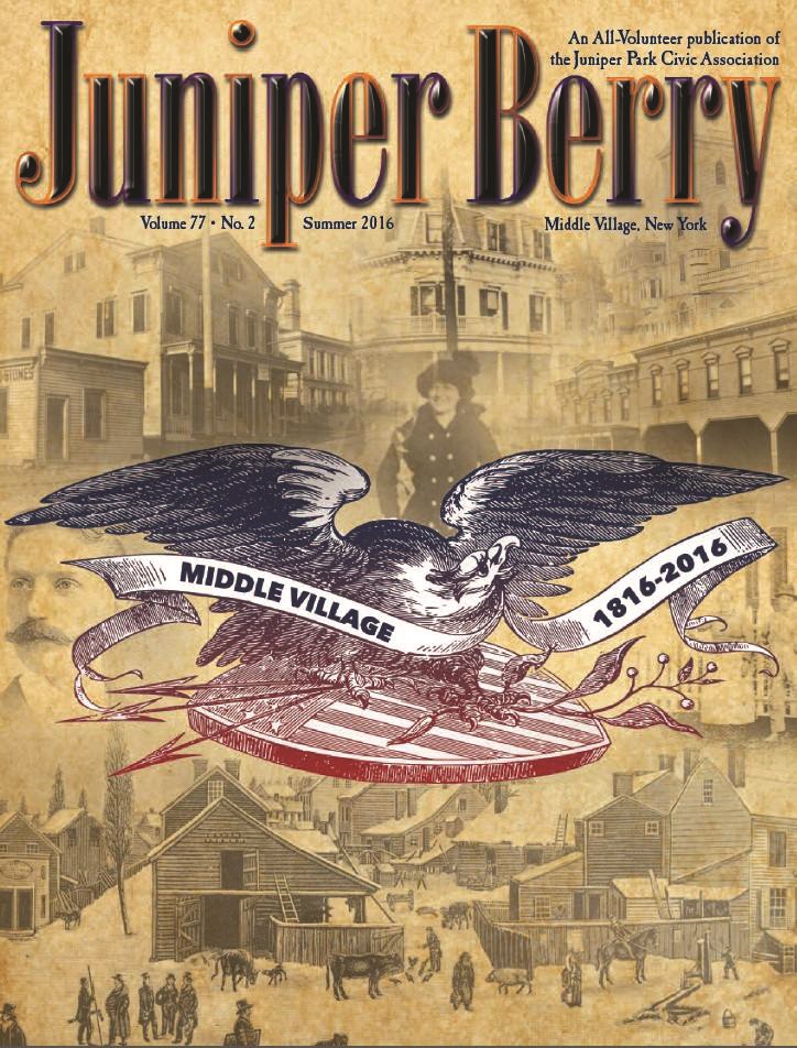 The cover of the Juniper Berry celebrating Middle Village's 200th anniversary.