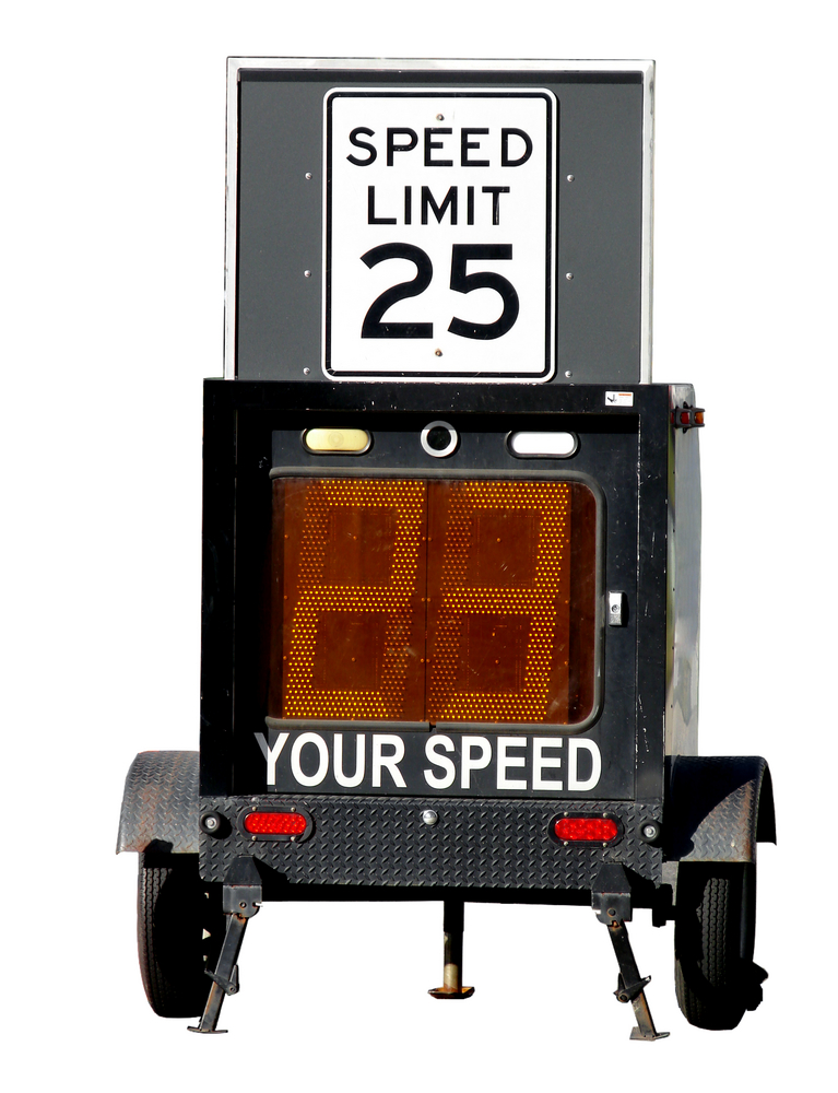 shutterstock_portable speed sign