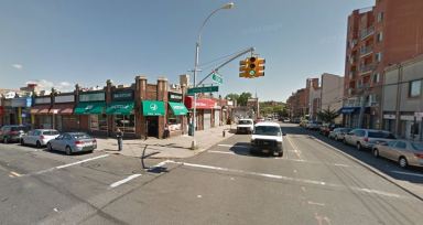 A 50-year-old man was shot to death near this Flushing intersection on Wednesday night.