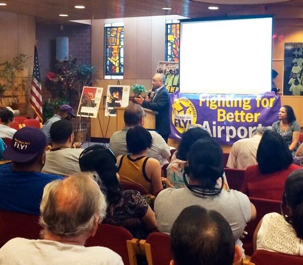 Elected officials join protesters at JetBlue over low wages