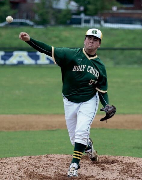 Holy Cross starter Patrick Morrissey tries his hand at closing