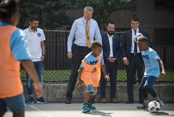 Mayor announces funding for soccer fields