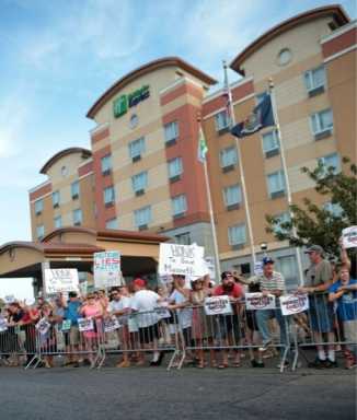 Maspeth residents protest proposed homeless shelter