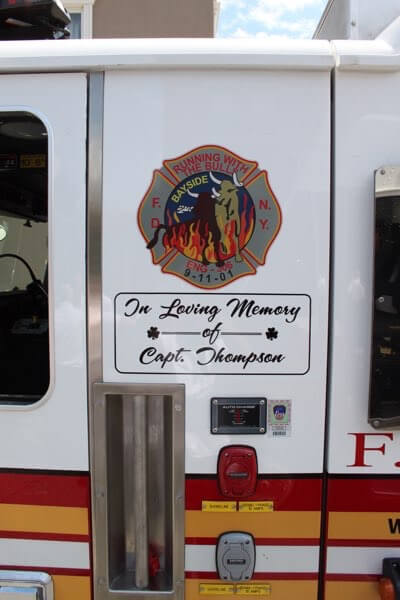 Plaque unveiling at Bayside firehouse is a loving dedication to Capt. Thompson