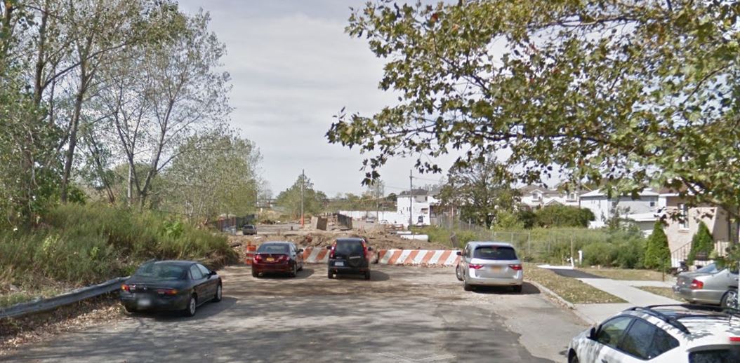 The lot at Idlewild Park where a man's body was found inside a burning car Saturday night.