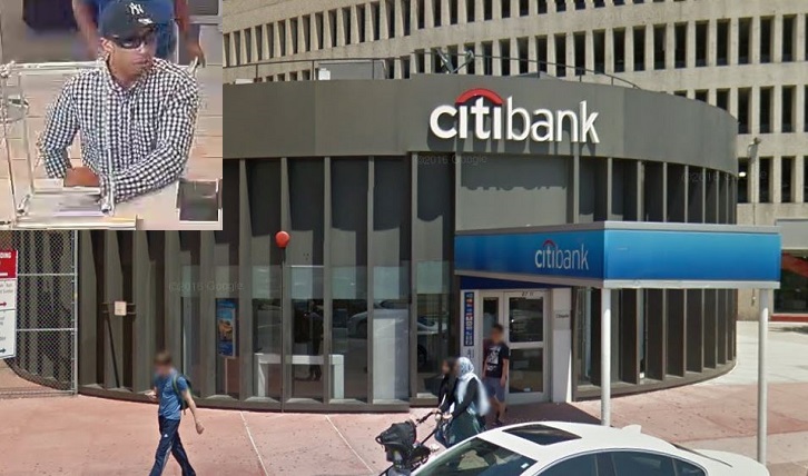 The suspect behind a failed robbery attempt at this Citibank branch in Elmhurst earlier this month.