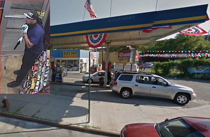 A gunman who robbed this St. Albans gas station early on Friday morning has been linked to two similar robbery attempts in south Queens this month.