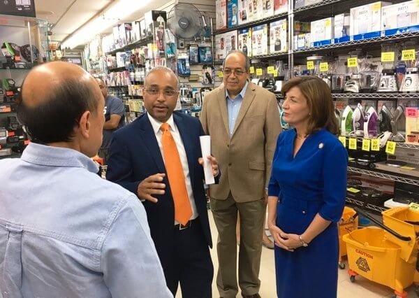 Hochul tours businesses along Roosevelt Avenue in Jackson Heights