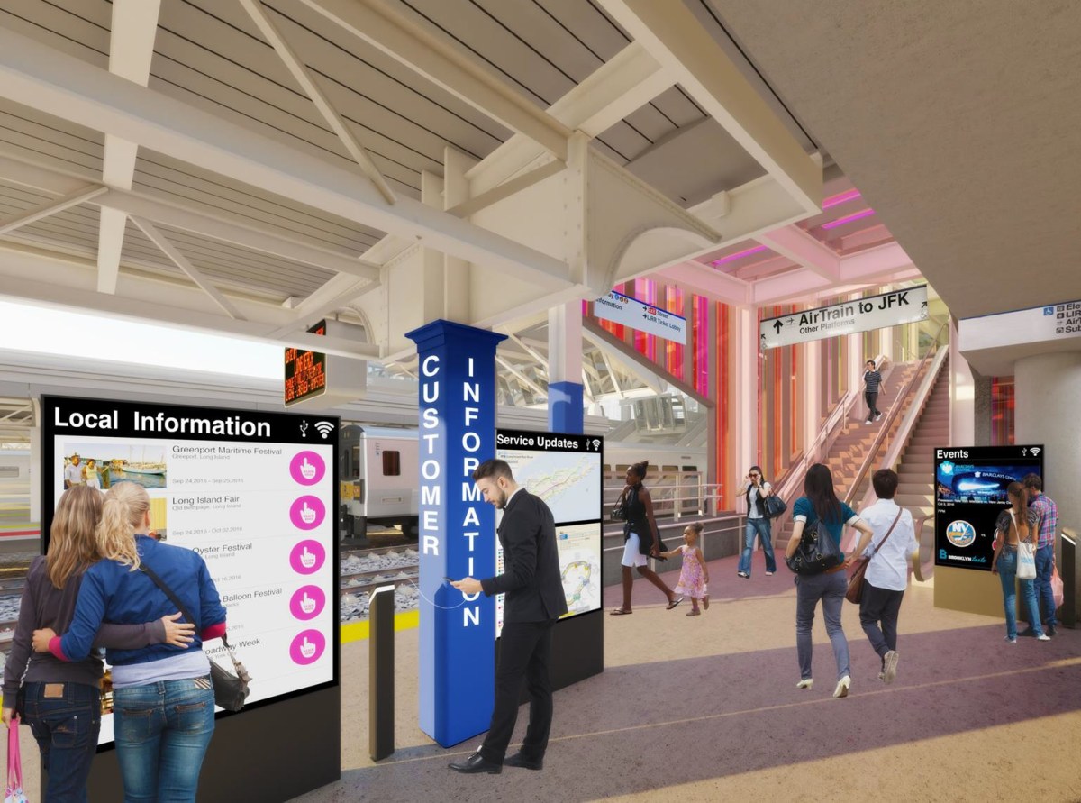 A rendering of the new platform set to be created at the Jamaica LIRR station.