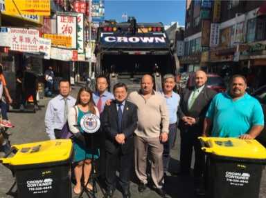 Peter Koo teams up with sanitation company to clean up Flushing’s “Restaurant Row”