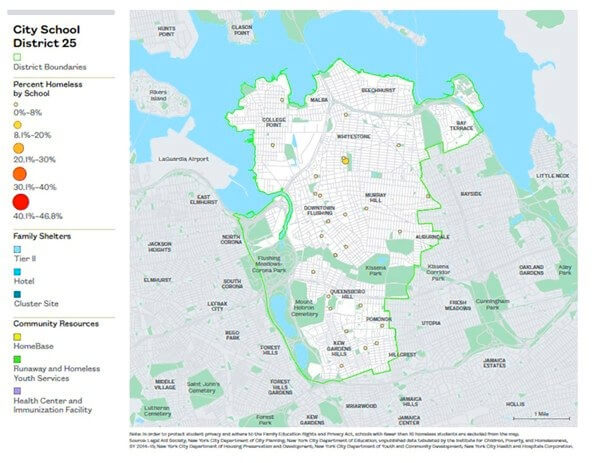 Student homelessness in Queens varies by district