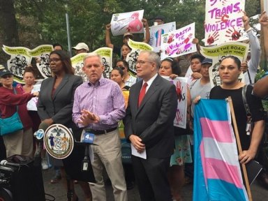 Elected officials support Woodside transgender victim